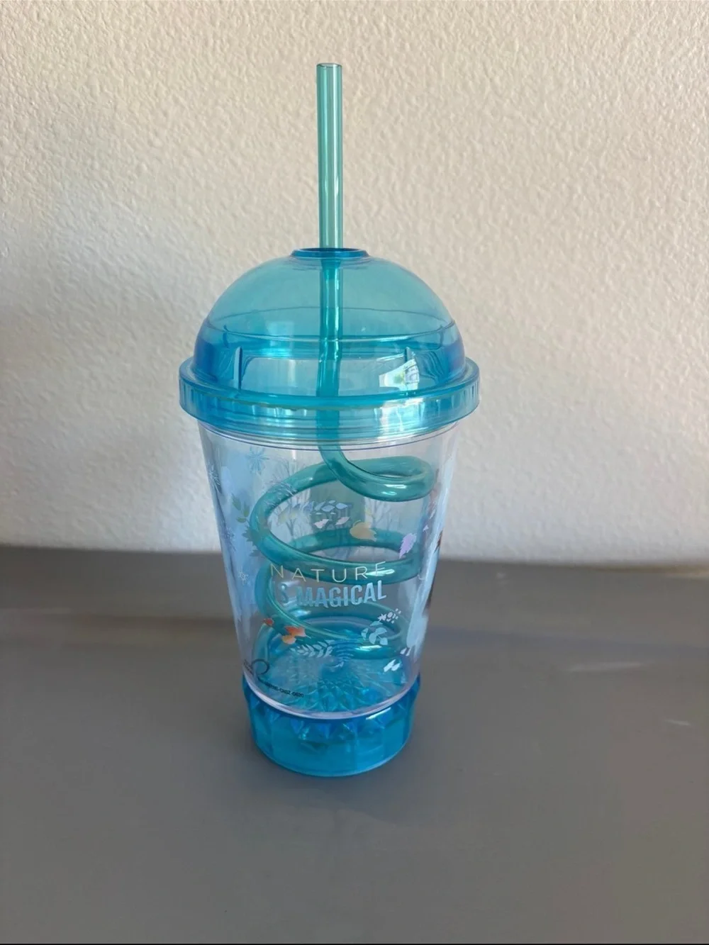 Disney FROZEN Flashing Dometop Travel Cup NEW Light Up Elsa Anna Tumbler